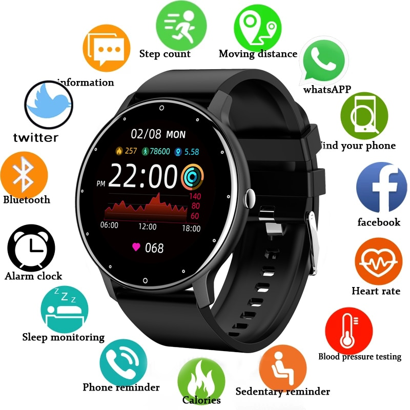 2025 Smart Watch Men Women Full Touch Screen Sport Fitness Watch Man IP67 Waterproof Bluetooth For Android IOS Smartwatch Men