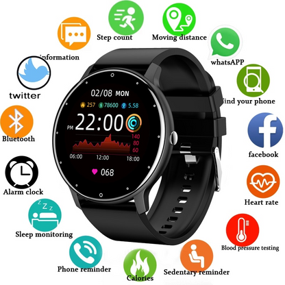 2025 Smart Watch Men Women Full Touch Screen Sport Fitness Watch Man IP67 Waterproof Bluetooth For Android IOS Smartwatch Men